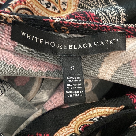 WHBM Long Sleeve Paisley Printed Blouse - Picture 10 of 12